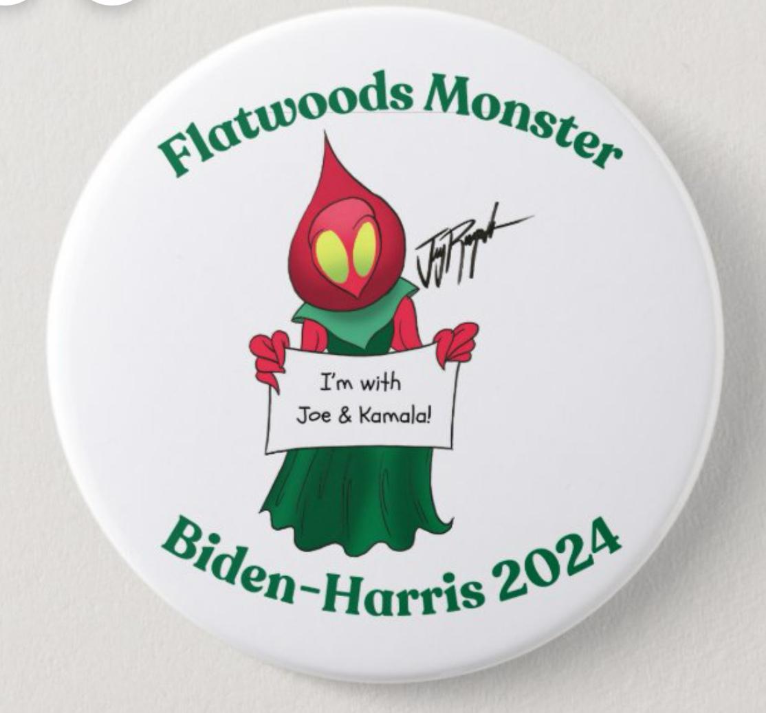 Flatwoods Monster Biden-Harris Campaign Button